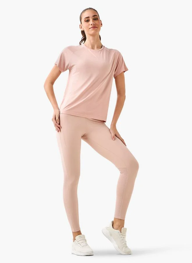 Splash Active Women 4-Way Stretch Jacquard T-shirt